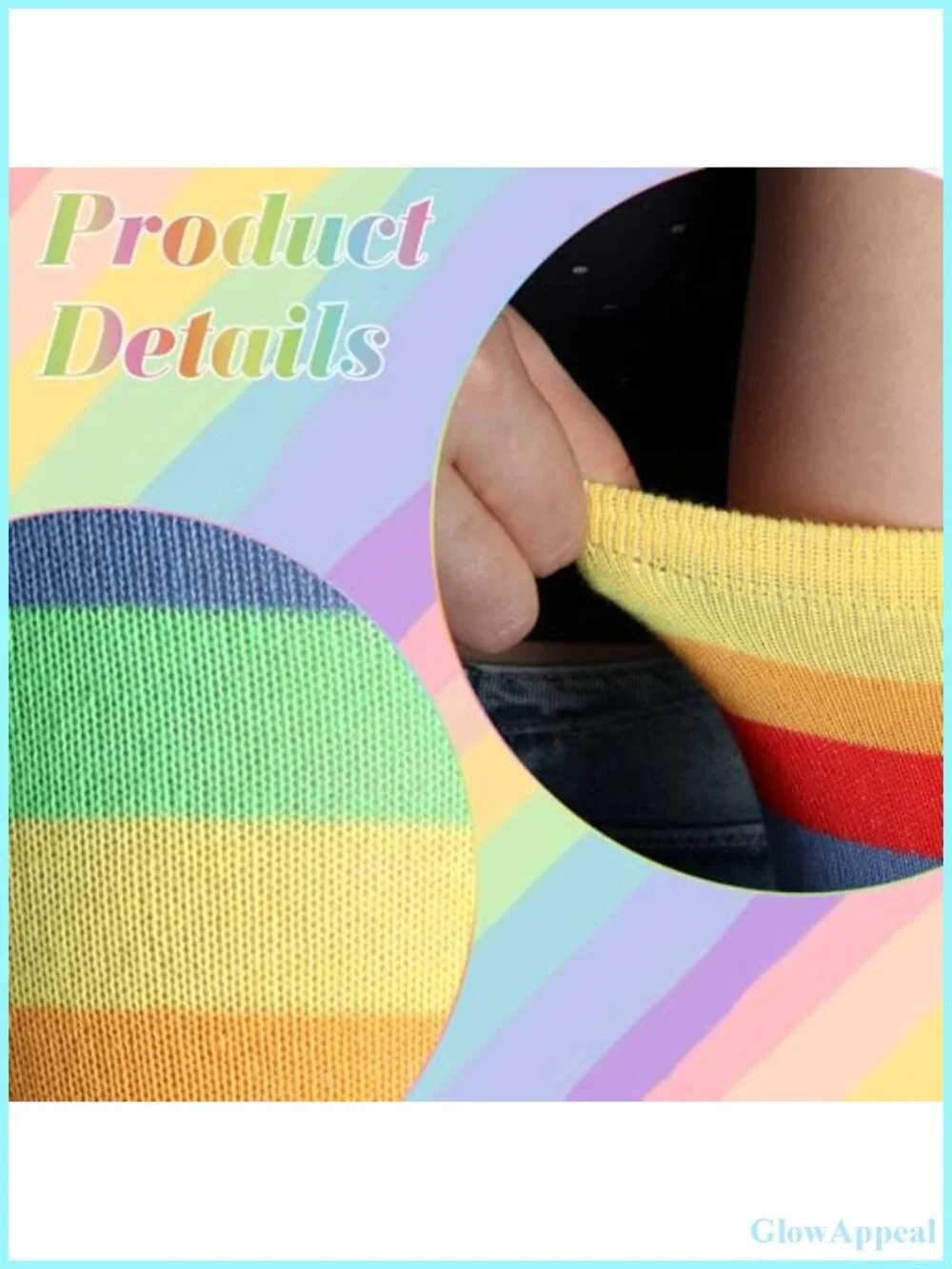 Striped Arm Warmers Fingerless Gloves for Women 2 Pairs Soft Stretchable
